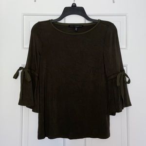 White House Black Market army green top